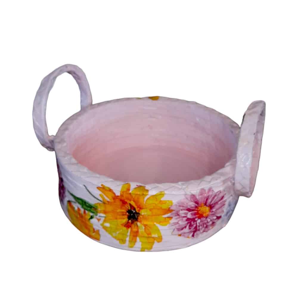 Basket with Handles (Pink)