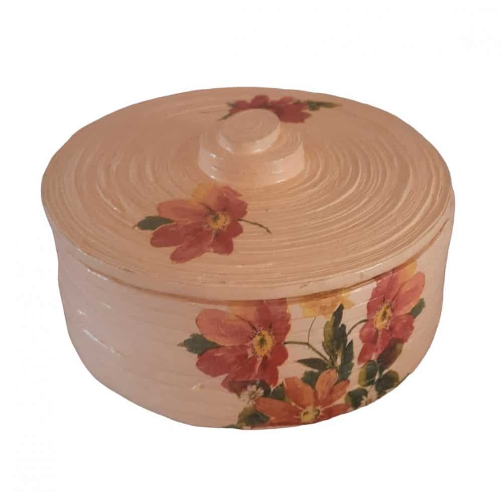 Basket with Lid (Peach)